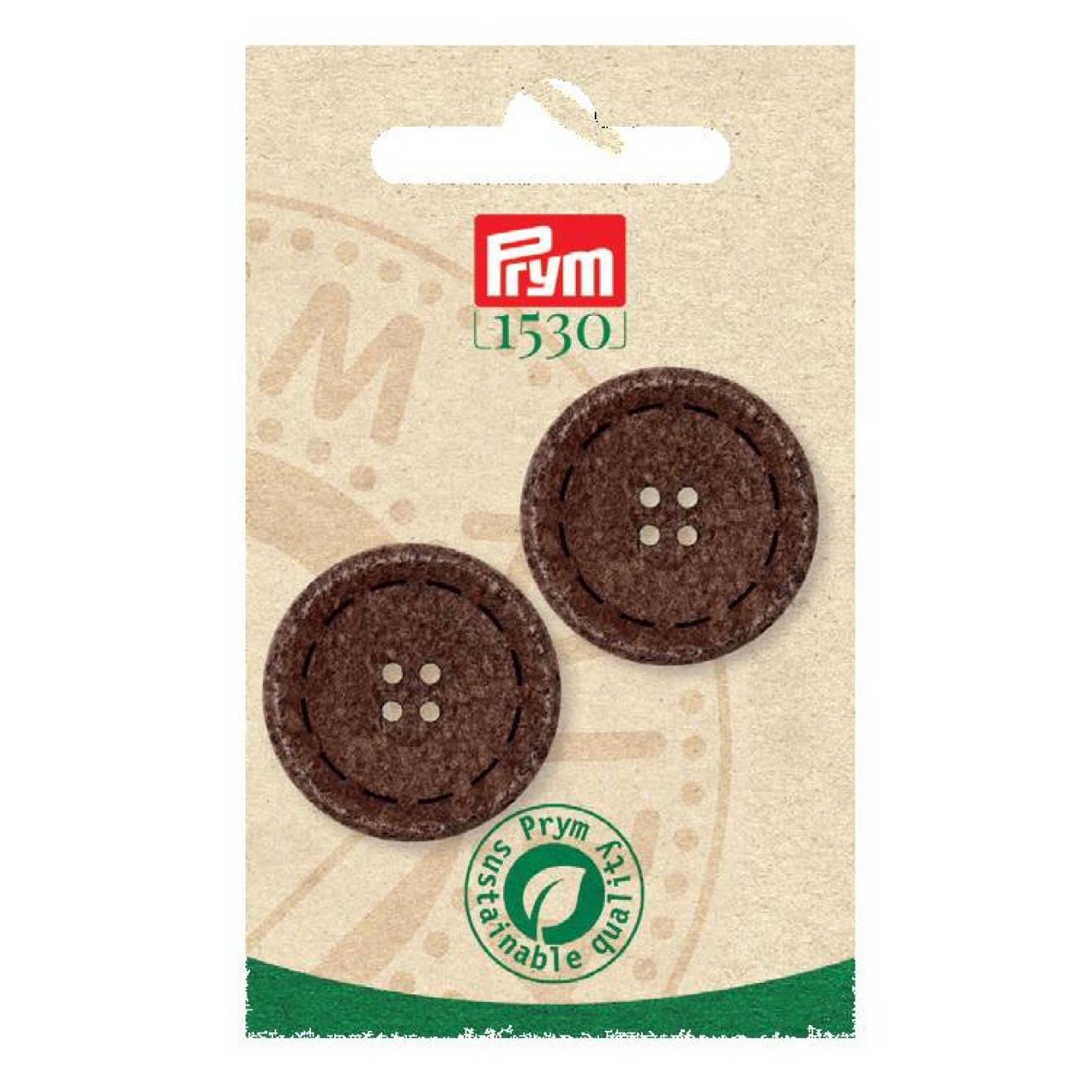 4-Loch 25 mm dark brown