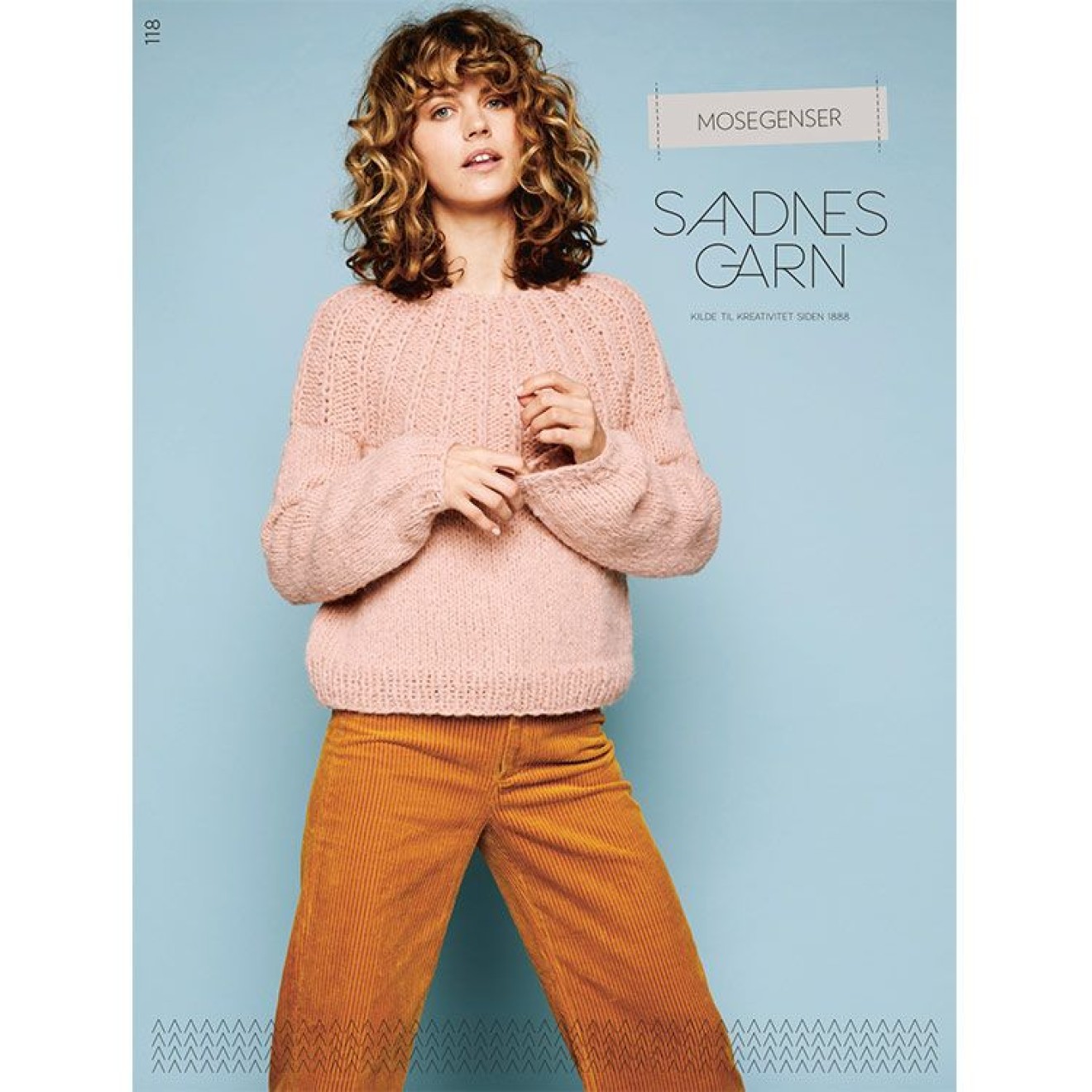 Sandnes Garn pattern booklet Mose Sweater Farbe 01992 natural