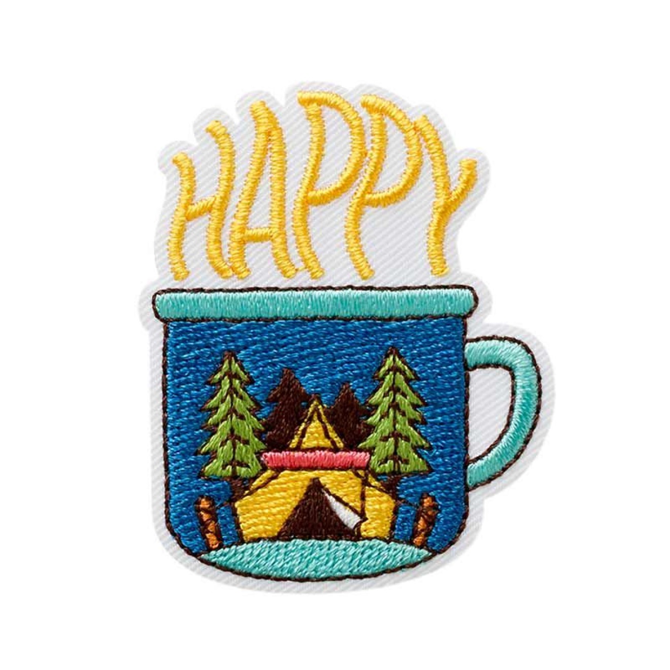 Mono-Quick Applikationen - Teens and Jeans - aufbügelbar Farbe Outdoor Tasse Happy