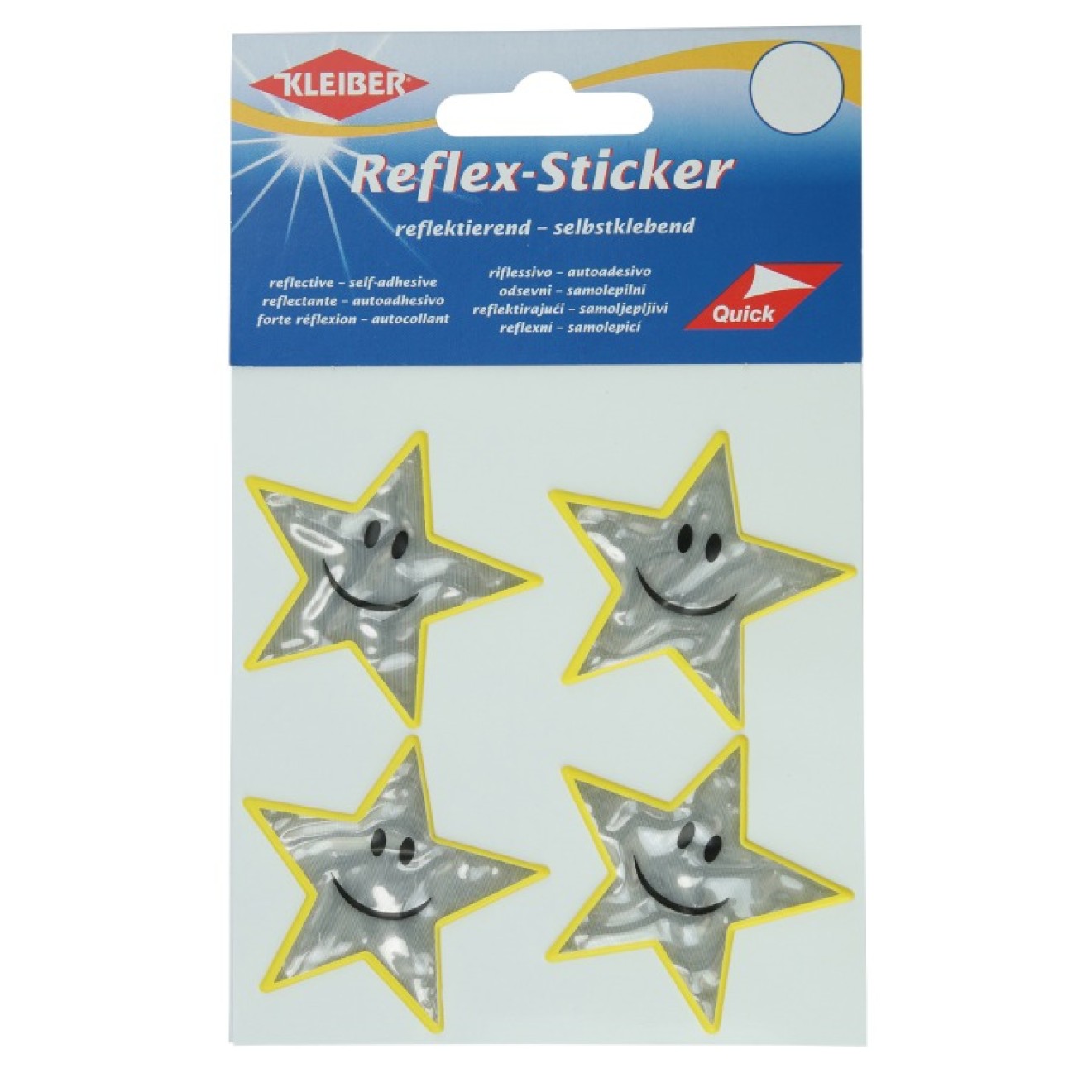 Reflex-Sticker Sterne 4,5x yellow / 5 cm / yellow