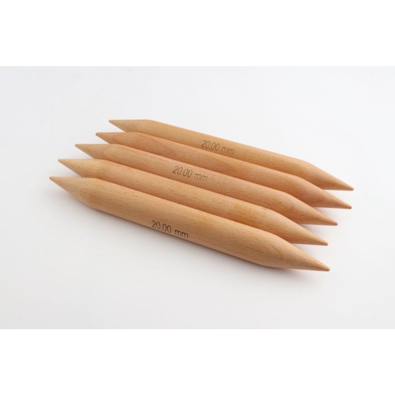 KnitPro double point needle set JUMBO Birch 20,00 mm / 20 cm