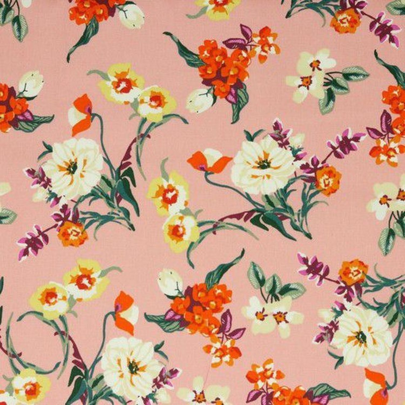 HANABI Coated Cotton Flowers colour 001 salmon