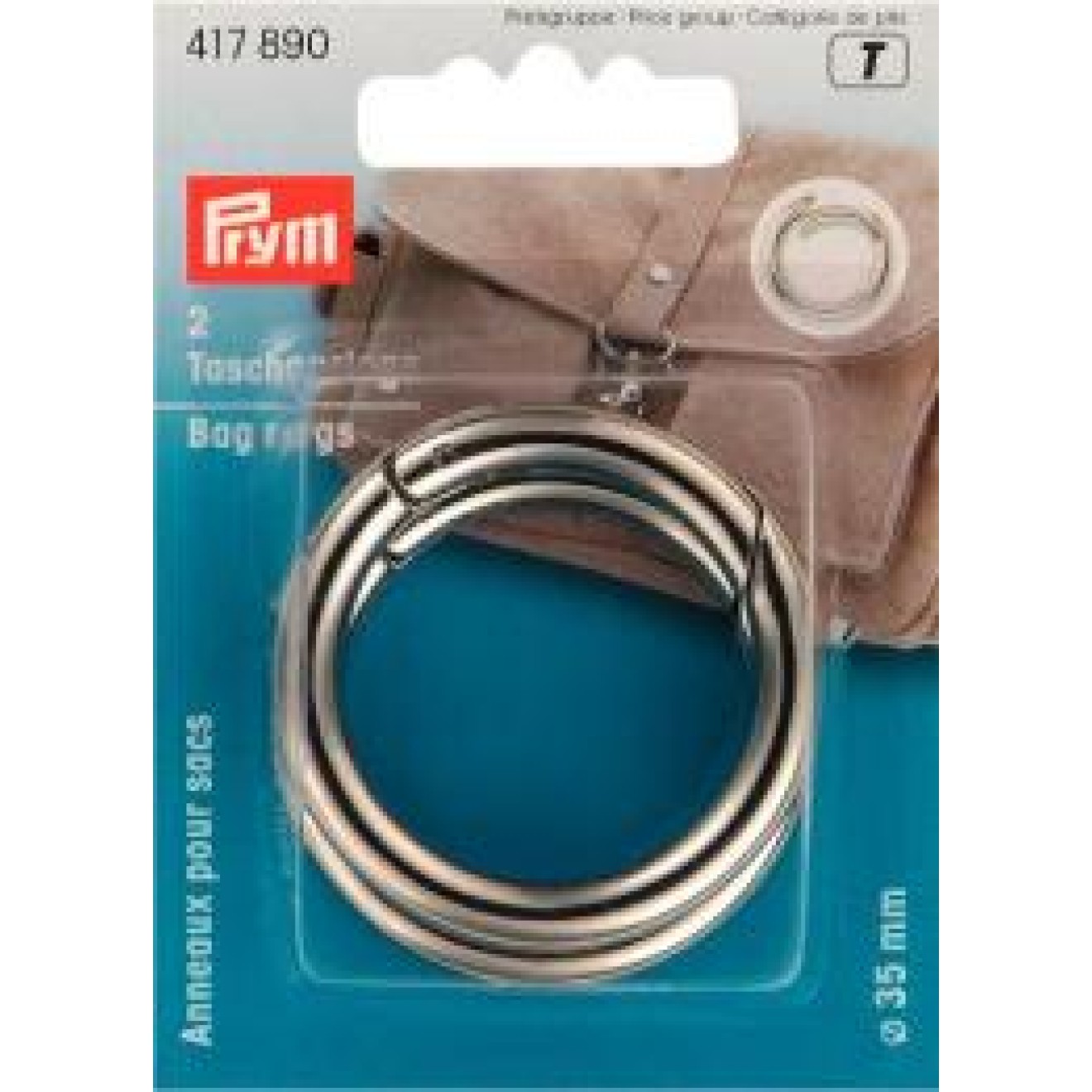 Prym Taschenringe 35 mm / silver