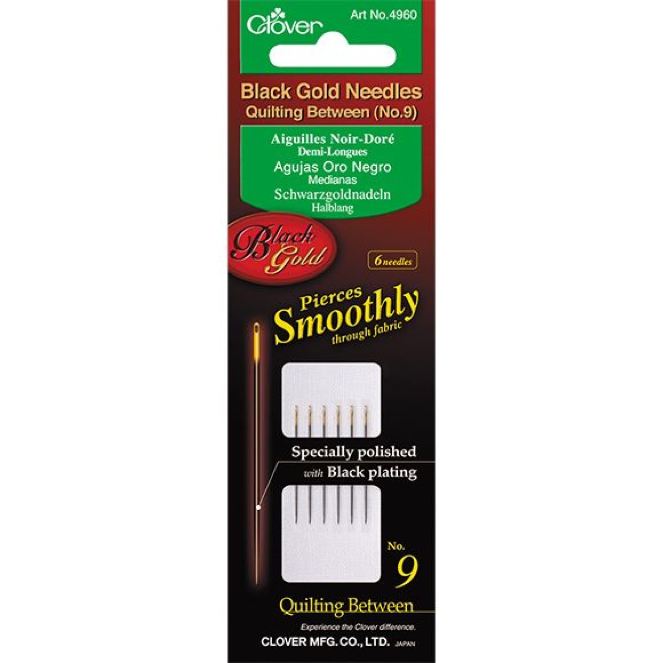 Clover Schwarzgoldnadel 0,53 mm / 2,70 cm
