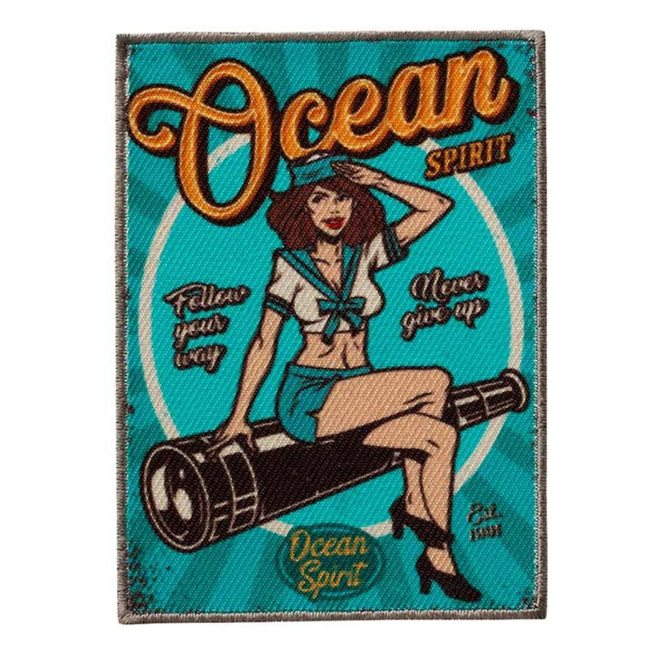 Mono-Quick appliques - Teens and Jeans - iron-on colour Pin up Girl Ocean Spirit coloured 1 St