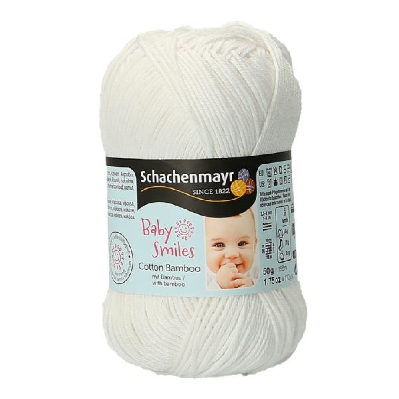 Schachenmayr Baby Smiles Cotton Bamboo colour 01001 white