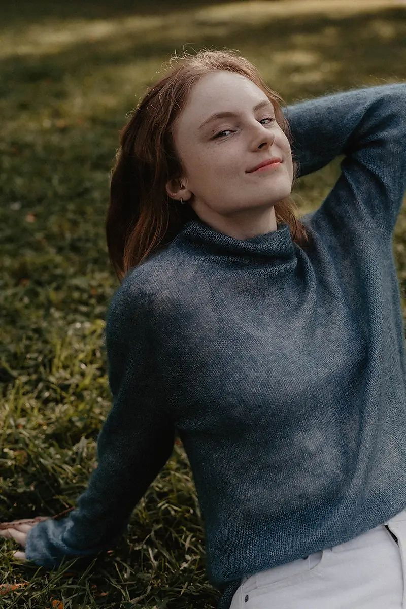 Pull col roulé Cloudy – modèle de tricot, photo 5