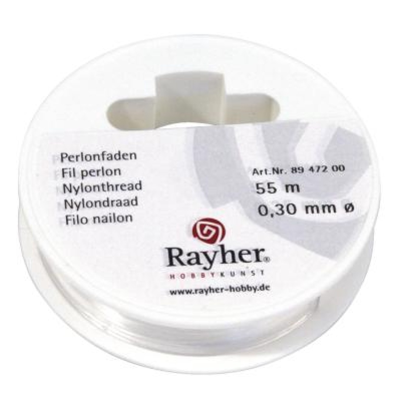 Rayher Perlonfaden colour transparent