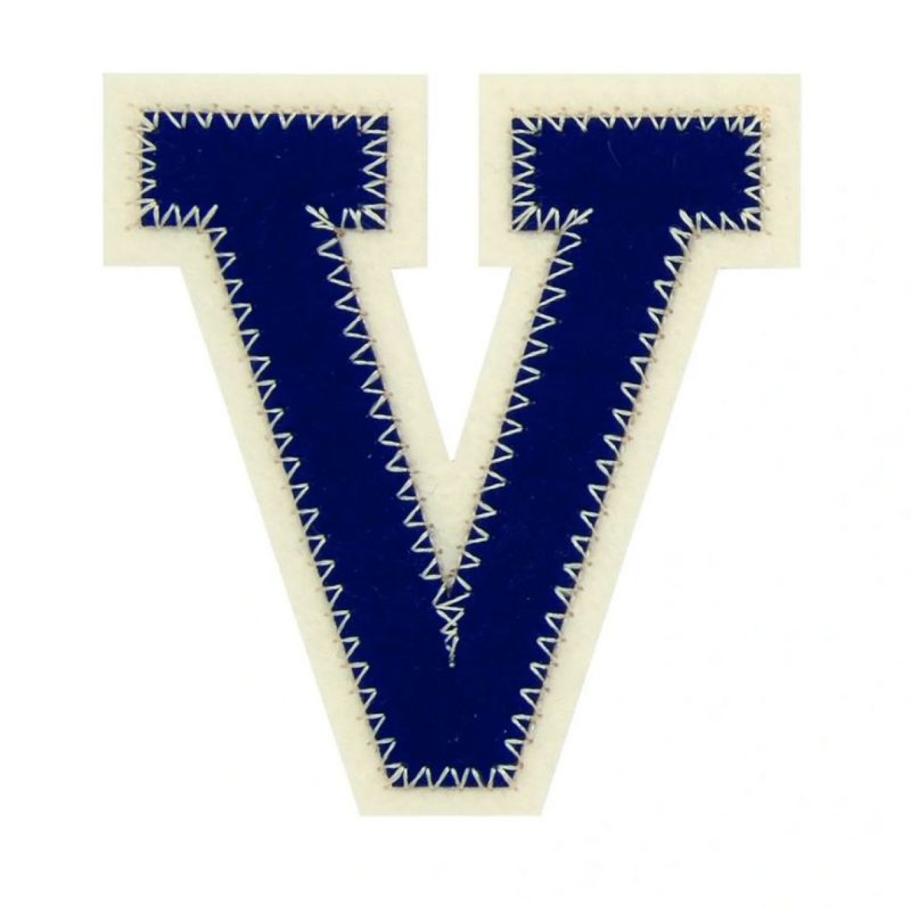 Buchstabe V / blue/ecru