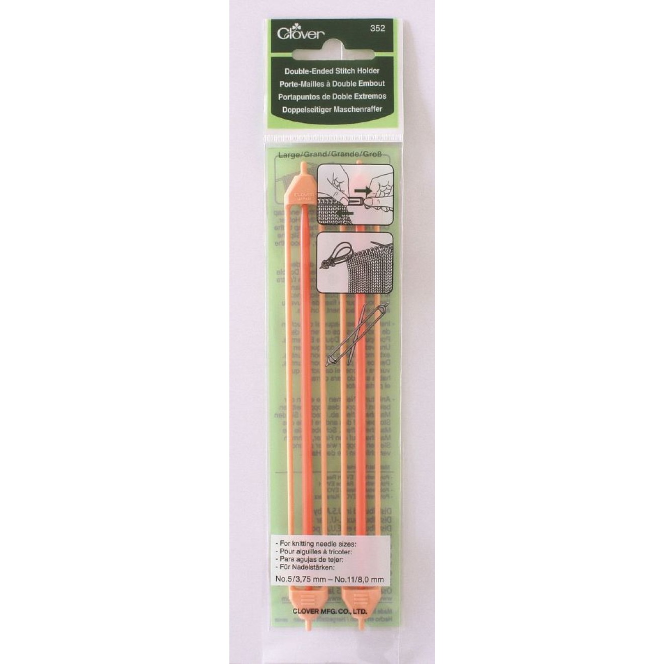 Clover stitch holder double-ended