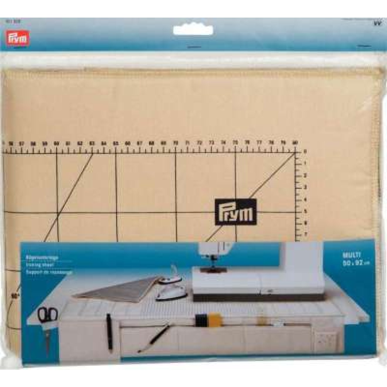 Prym Bügelunterlage 50x92 cm / beige/Skala: pflaumenblau
