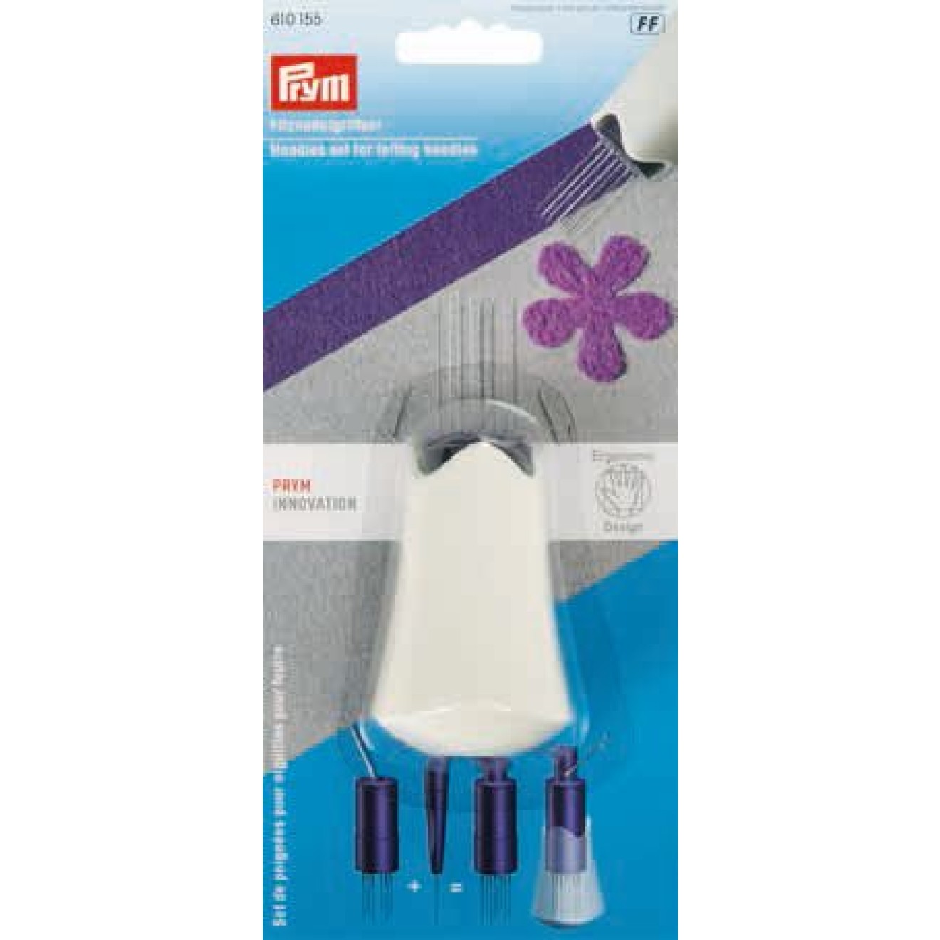Prym Filznadelgriffset pflaumenblau/weiß