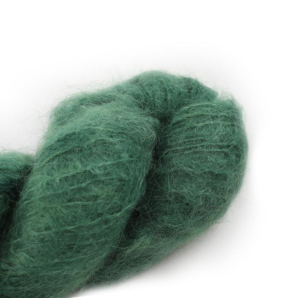 Cowgirl Blues Fluffy Mohair solids hand-dyed yarn