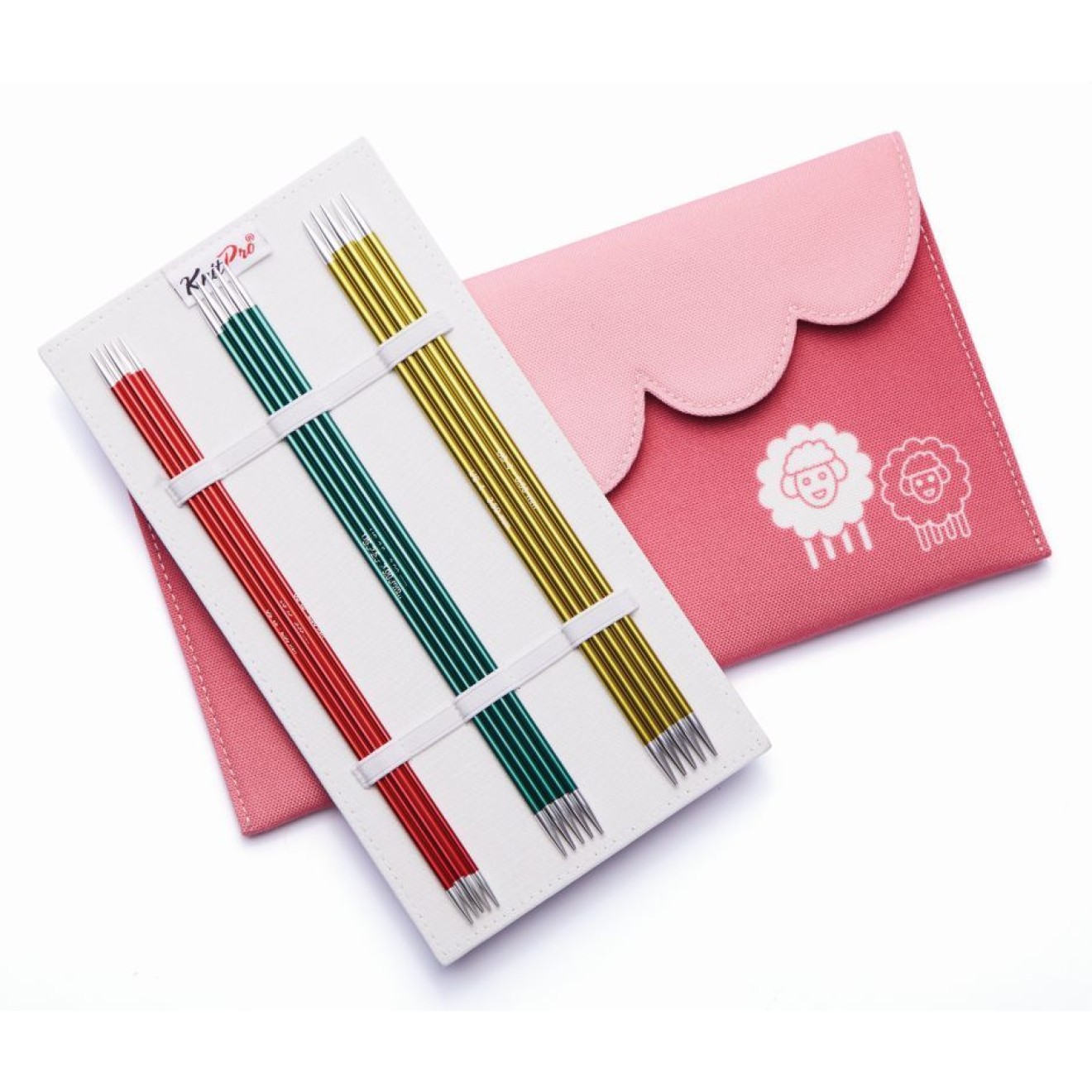 KnitPro needle set Starter double point needle set ZING Alu 15 cm, je 5 Nadeln 2,0 2,5 3,0 3,5 4,0 mm 2,00 - 4,00 mm / 15 cm