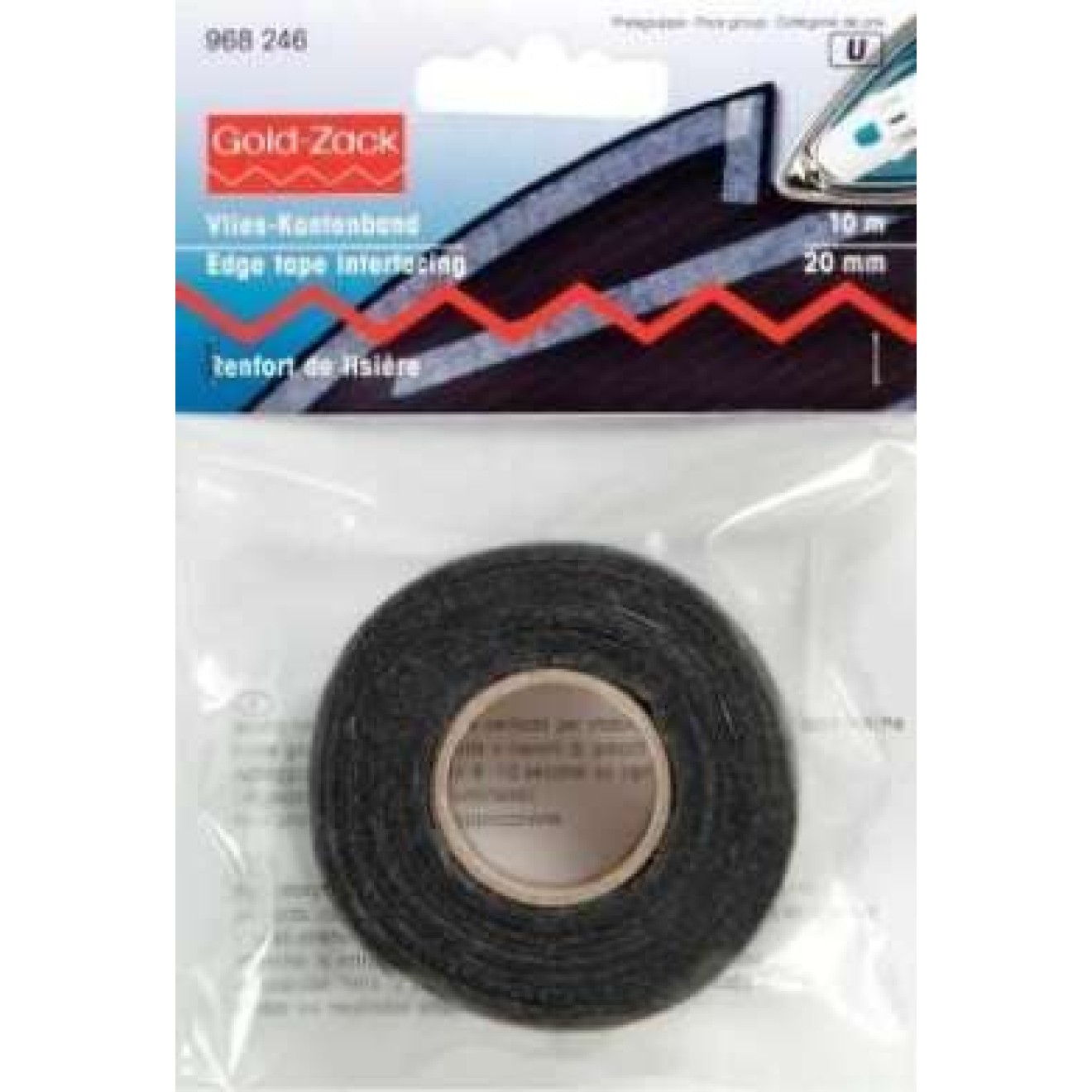Prym interfacing edge tape 20 mm / 10 m / graphit