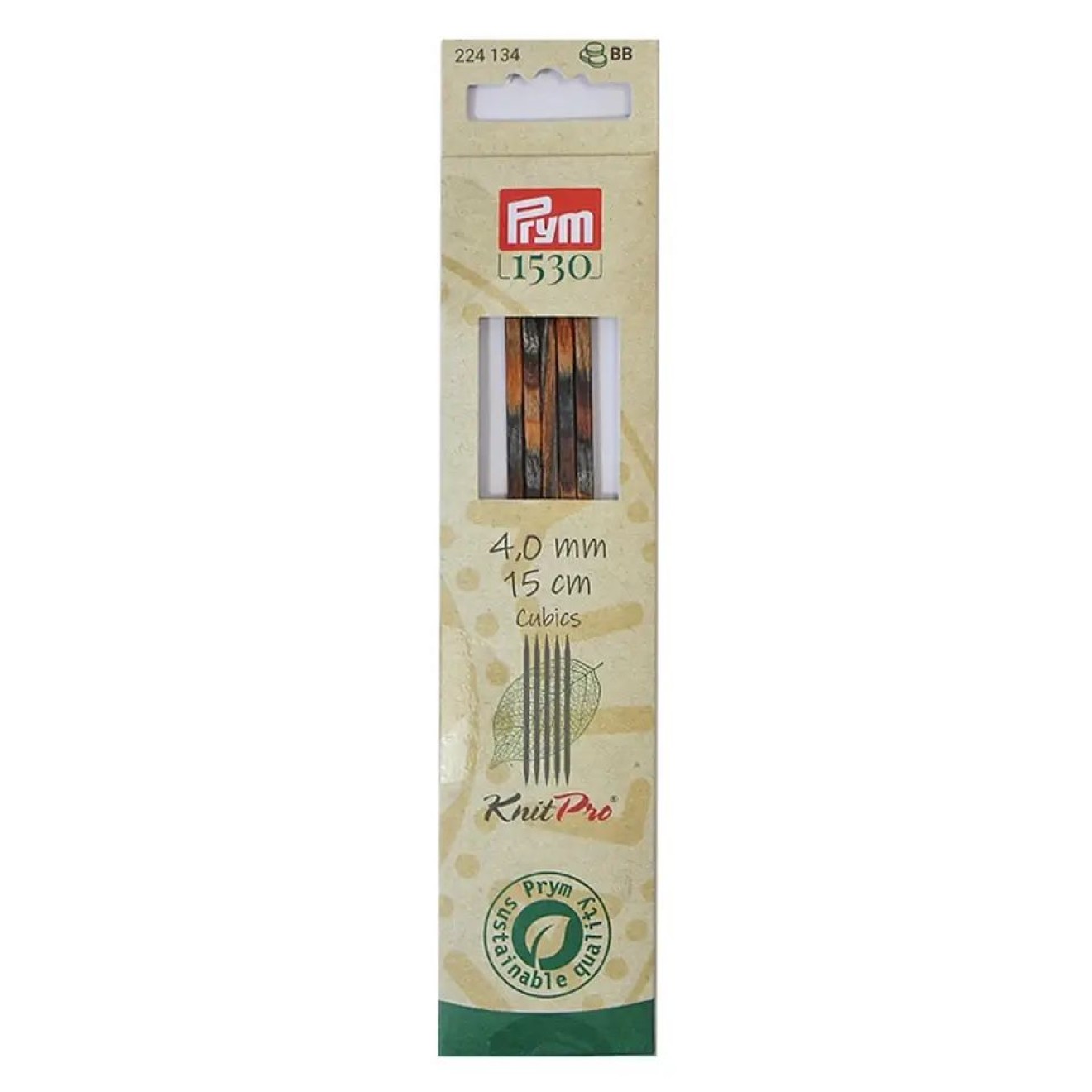 Prym double point needles CUBICS NATURAL 4,00 mm / 15 cm
