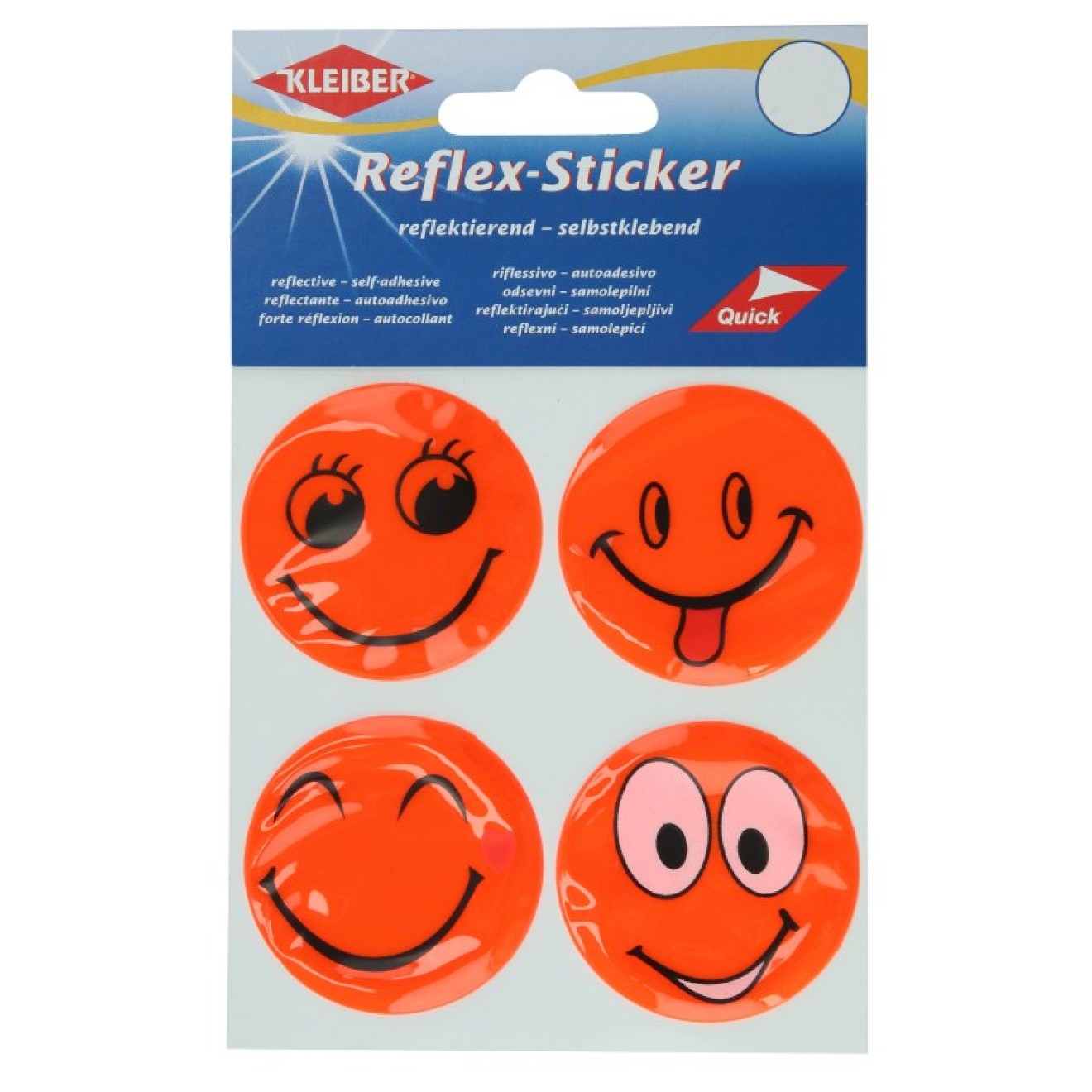 Kleiber Reflex-Sticker 4,5x5 cm / orange