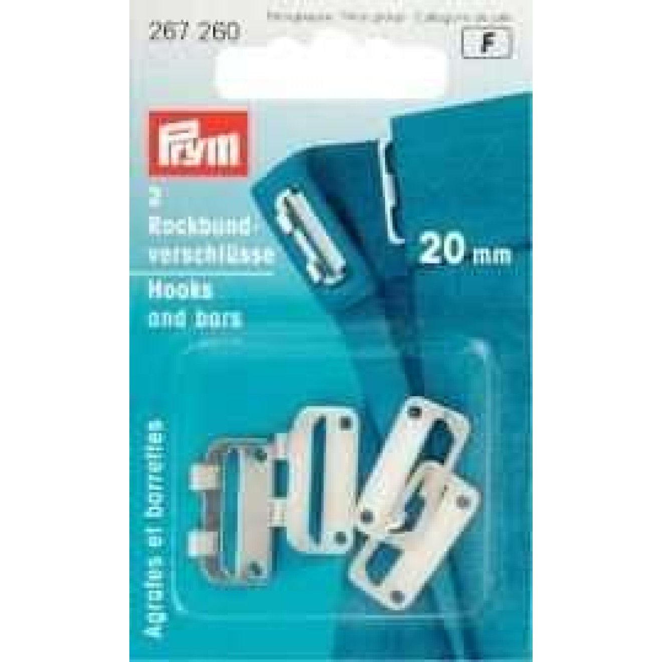 Prym Rockbundverschlüsse 20 mm / silberfarbig