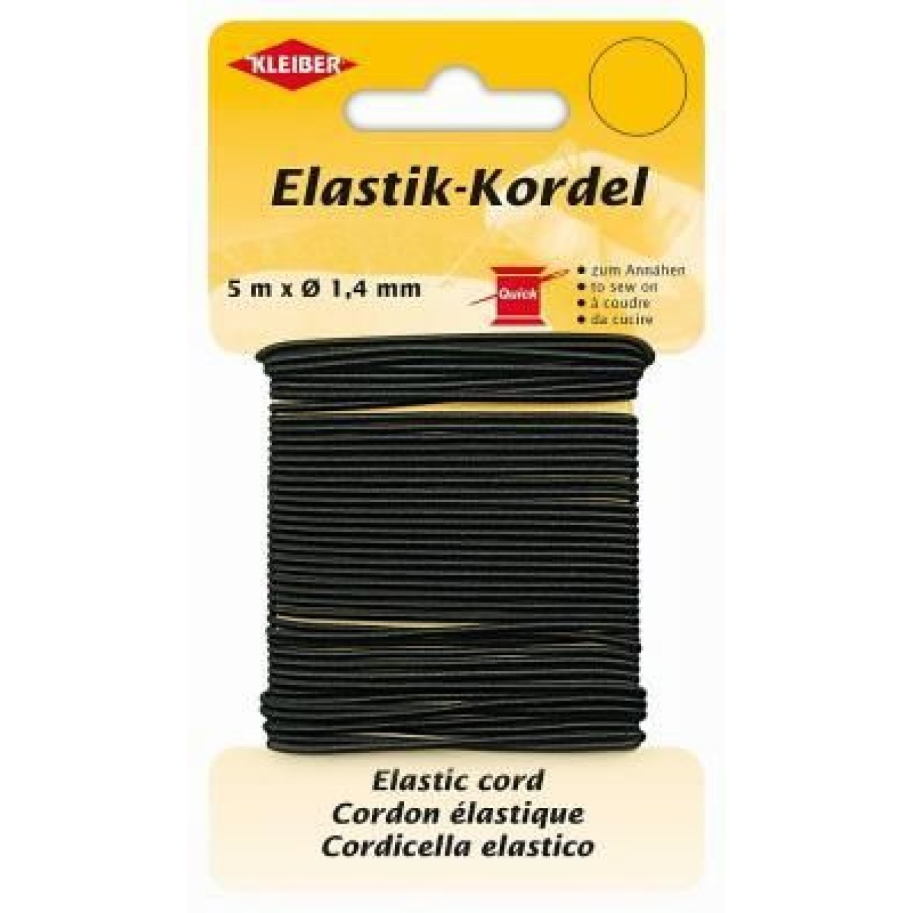 Kleiber Elastic-Kordel Ø 1,4 mm / schwarz