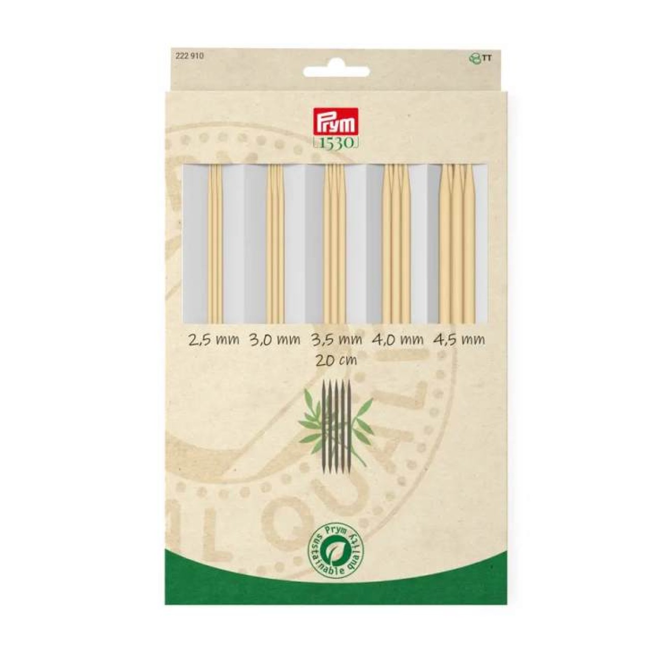Prym Set double point needle 2,50 mm - 4,50 mm / 20 cm