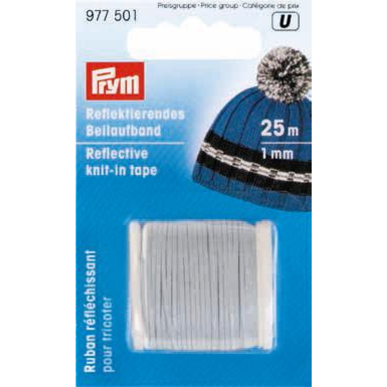 Prym reflective reinforcing tape colour silver coloured