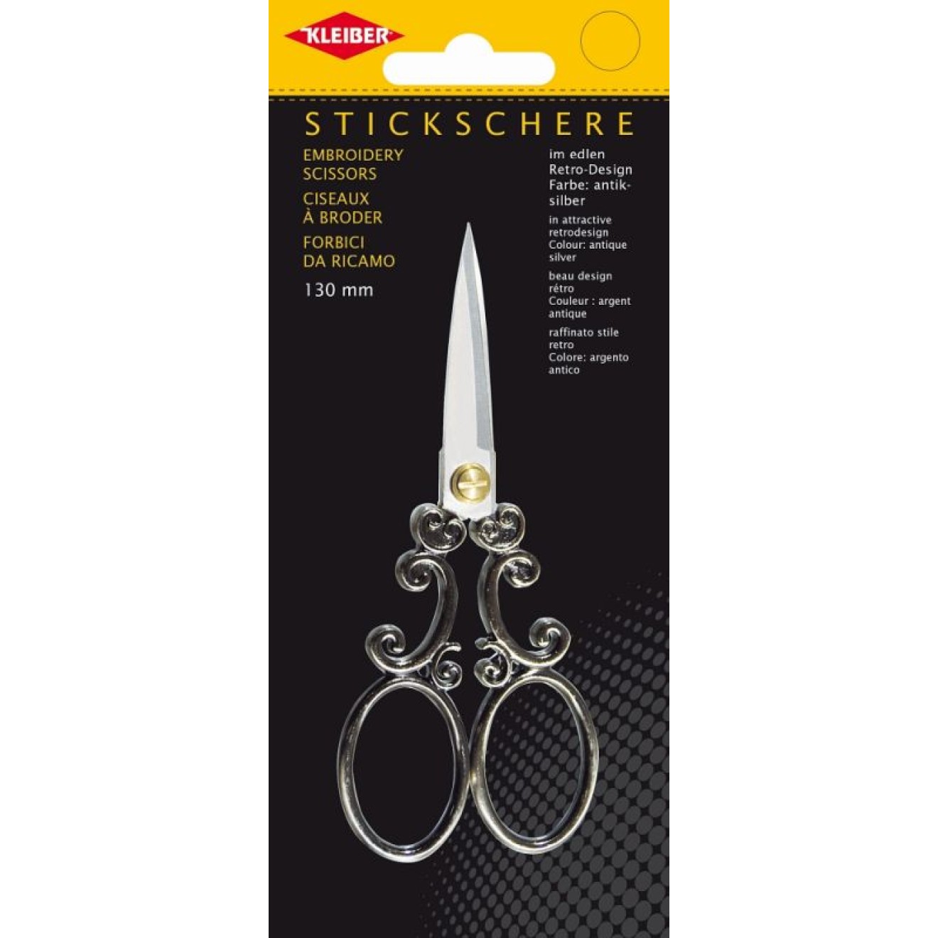 Kleiber Stickschere ca. 130 mm / antik silver