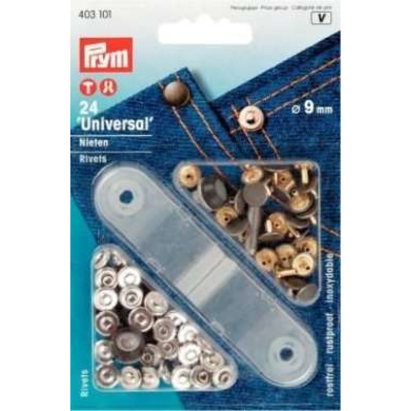9 mm / silver-colored/alteisen