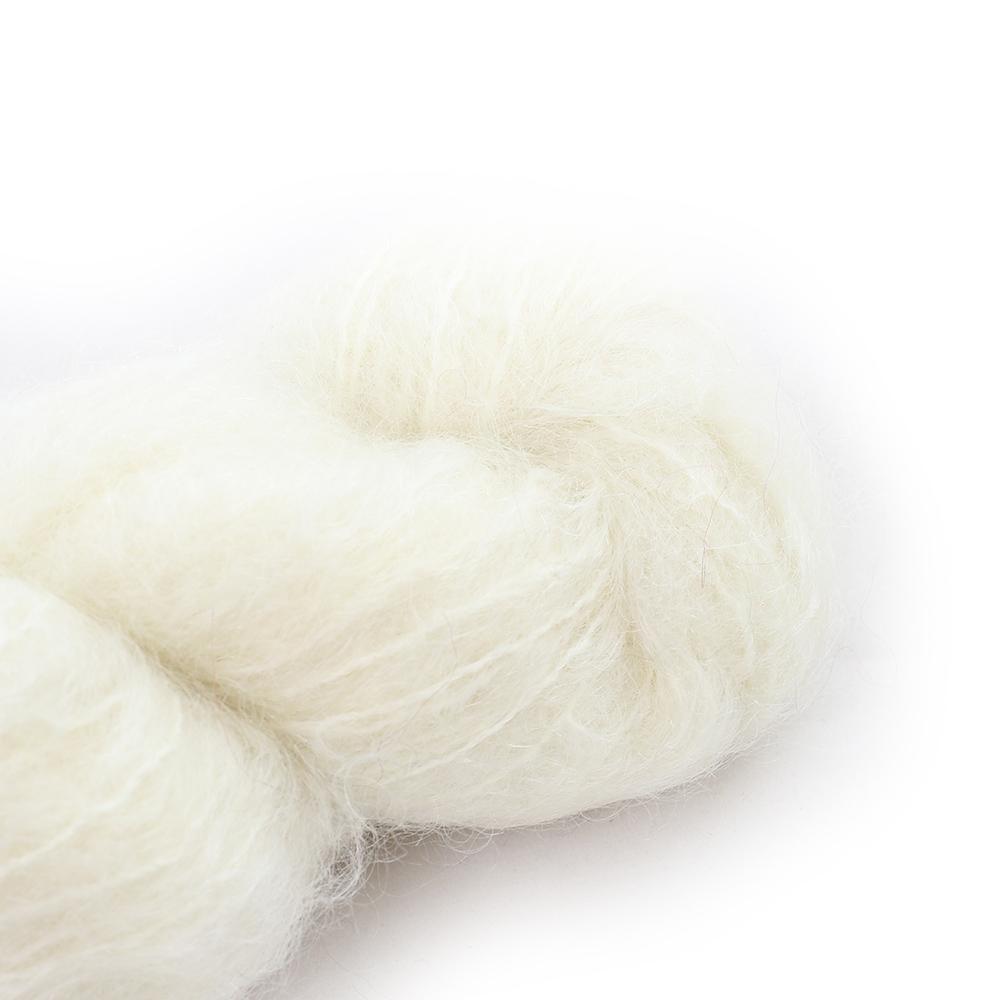 Cowgirl Blues Fluffy Mohair solids hand-dyed yarn