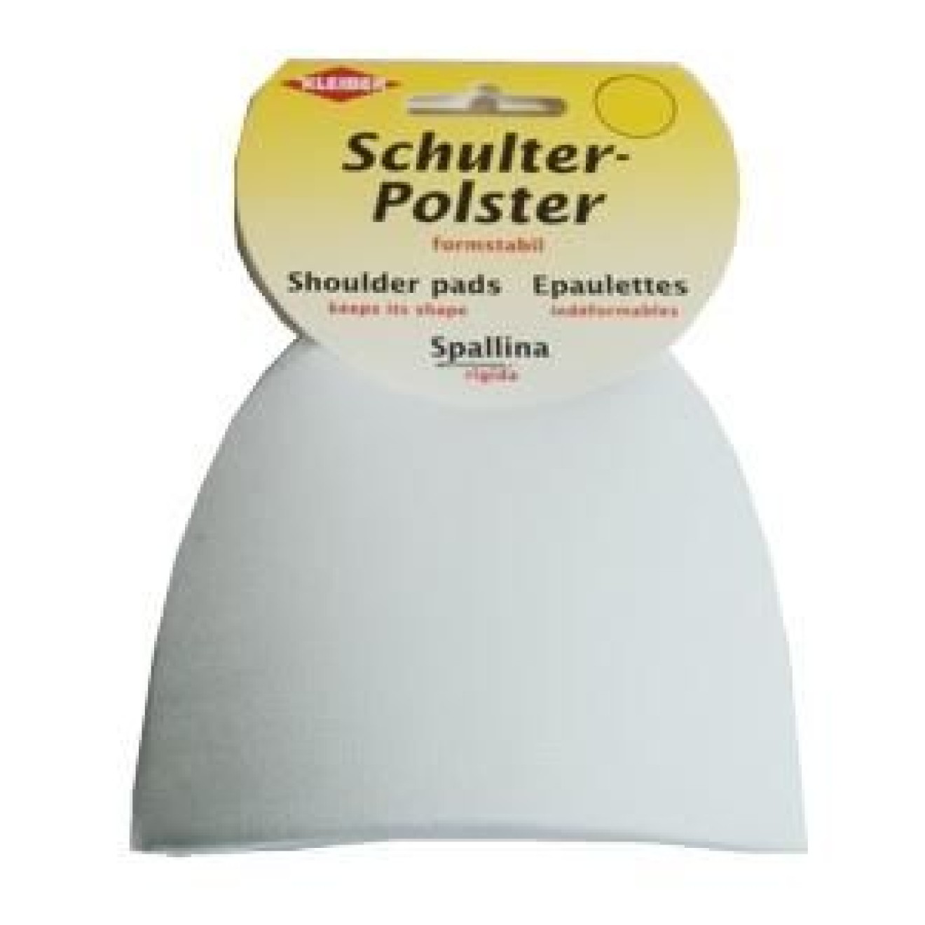 Kleiber Schulterpolster ohne Klett Halbmond ca. 9x11,5x4,5 cm / 26 weiß