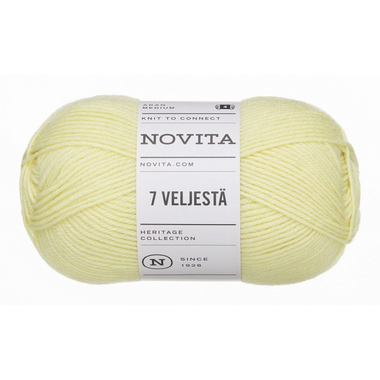 Novita 7 Veljestä colour 222 yellow rose