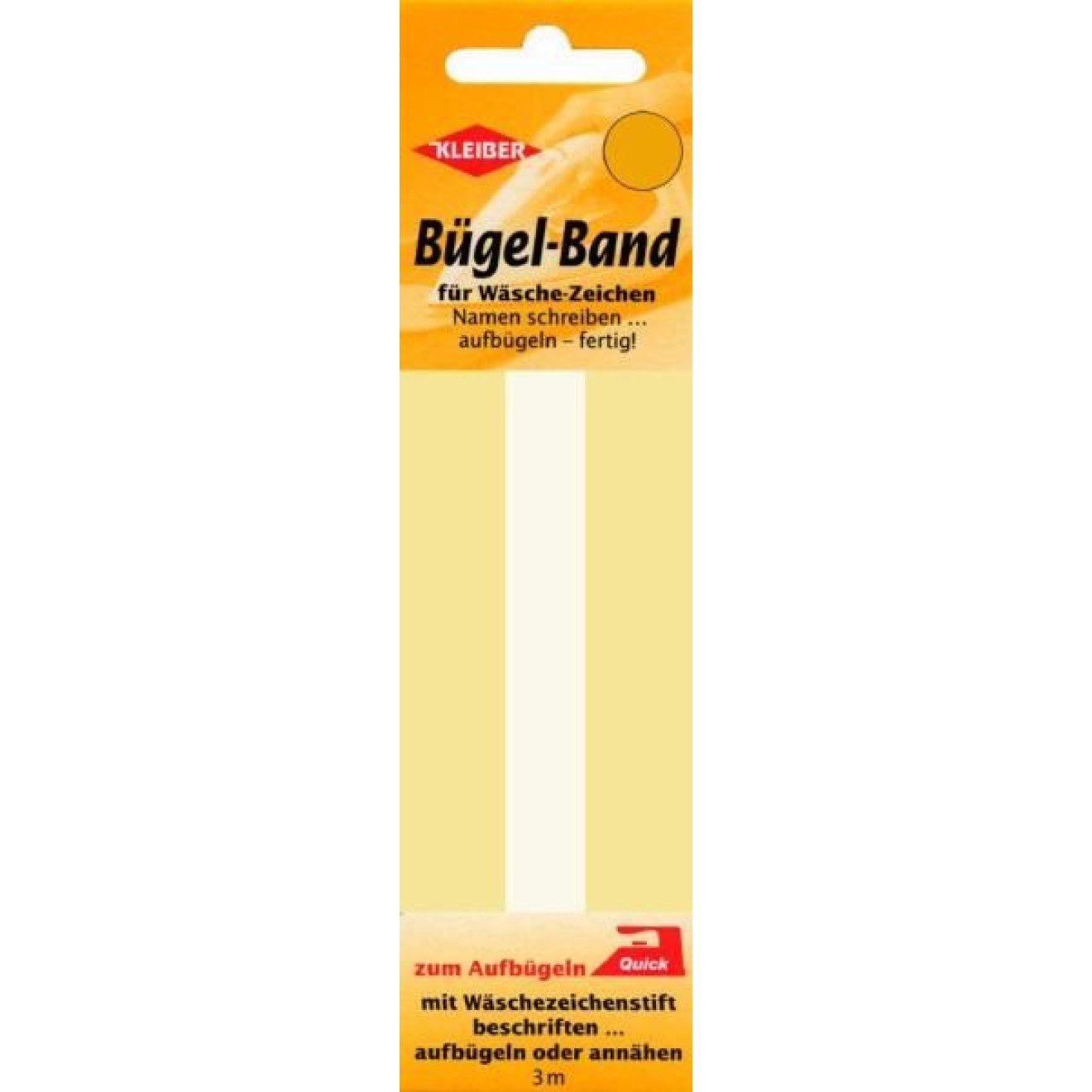 Kleiber Bügelband weiß