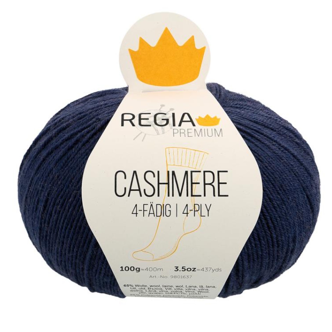 Regia 4-ply PREMIUM Cashmere colour 00058 evening blue