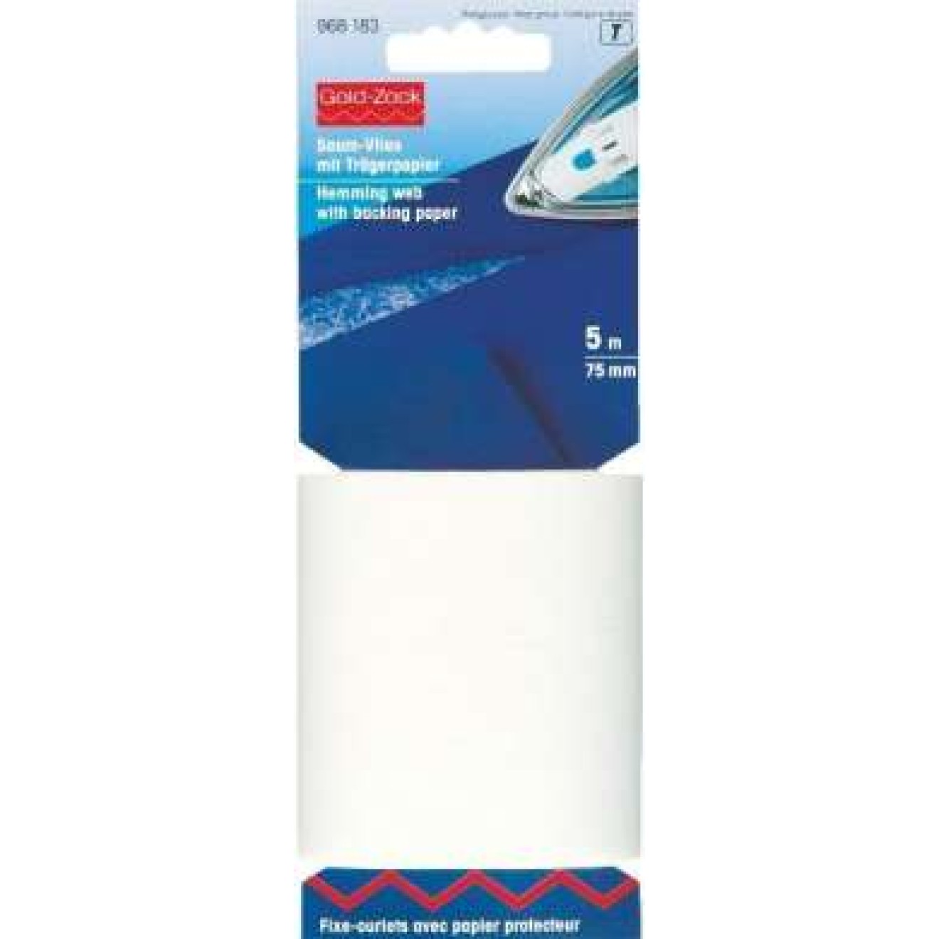 Prym hem tape 75 mm / weiß