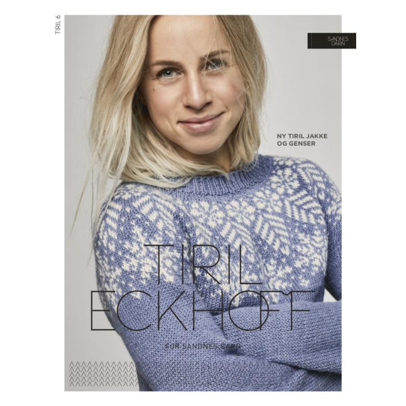 Sandnes Garn pattern booklet Tiril Snowcrystal Sweater Farbe 01992 natural