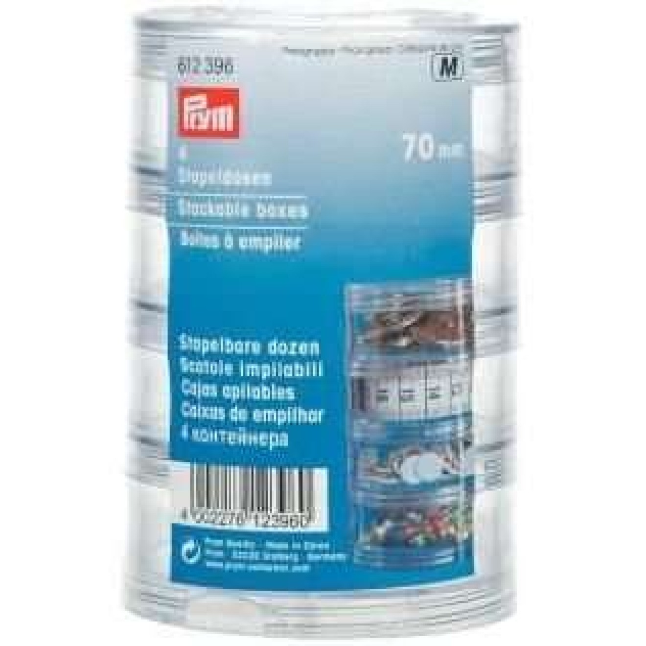 Prym Stapeldosen 70 mm / transparent