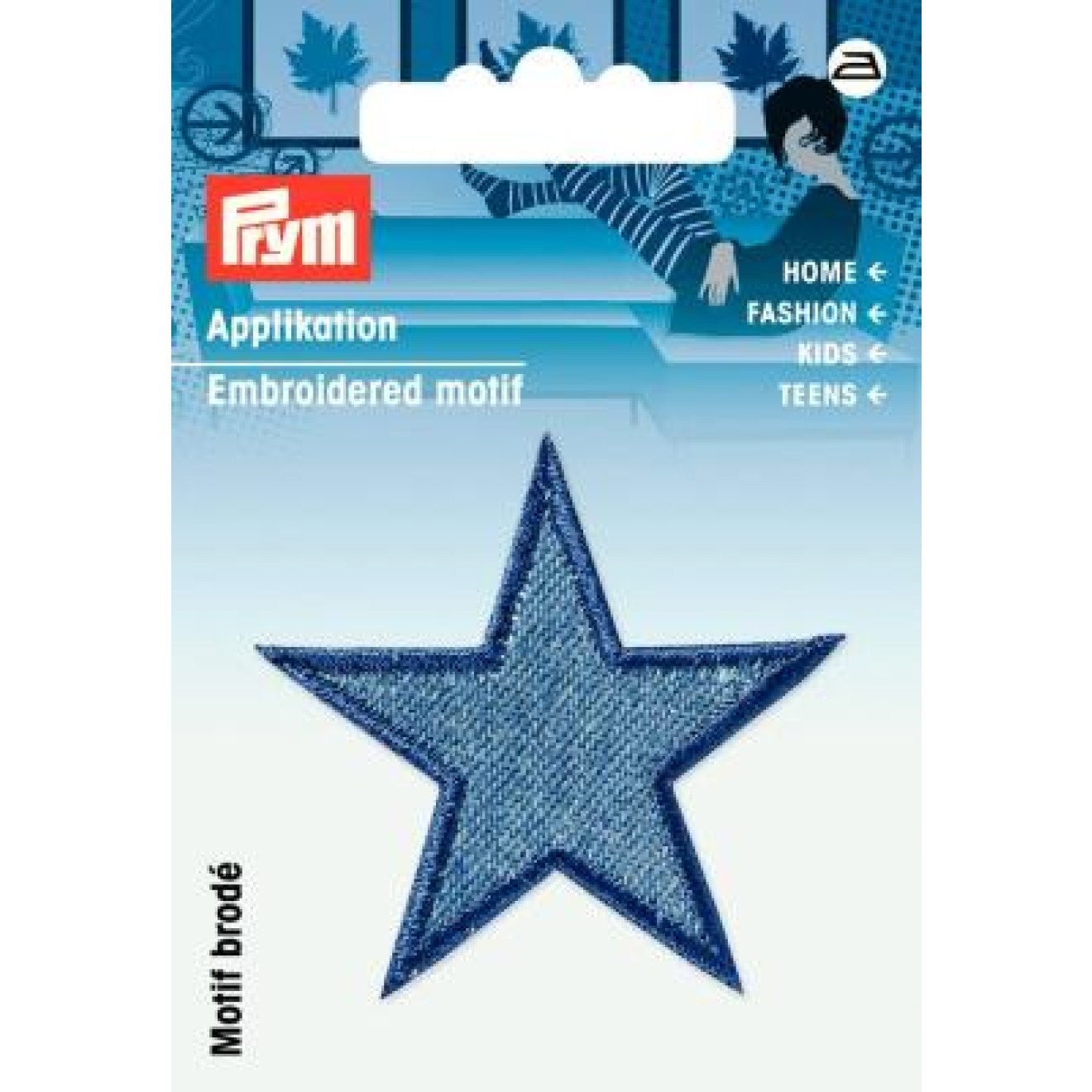 Prym Applikationen - Kids and Hits - aufbügelbar Ø 4,7 cm / mittelblau
