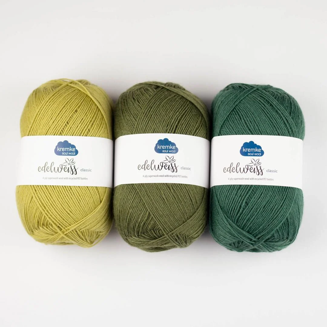 Kremke Edelweiss CLASSIC 4fach 100g non-superwash – 411 Walnuss Braun