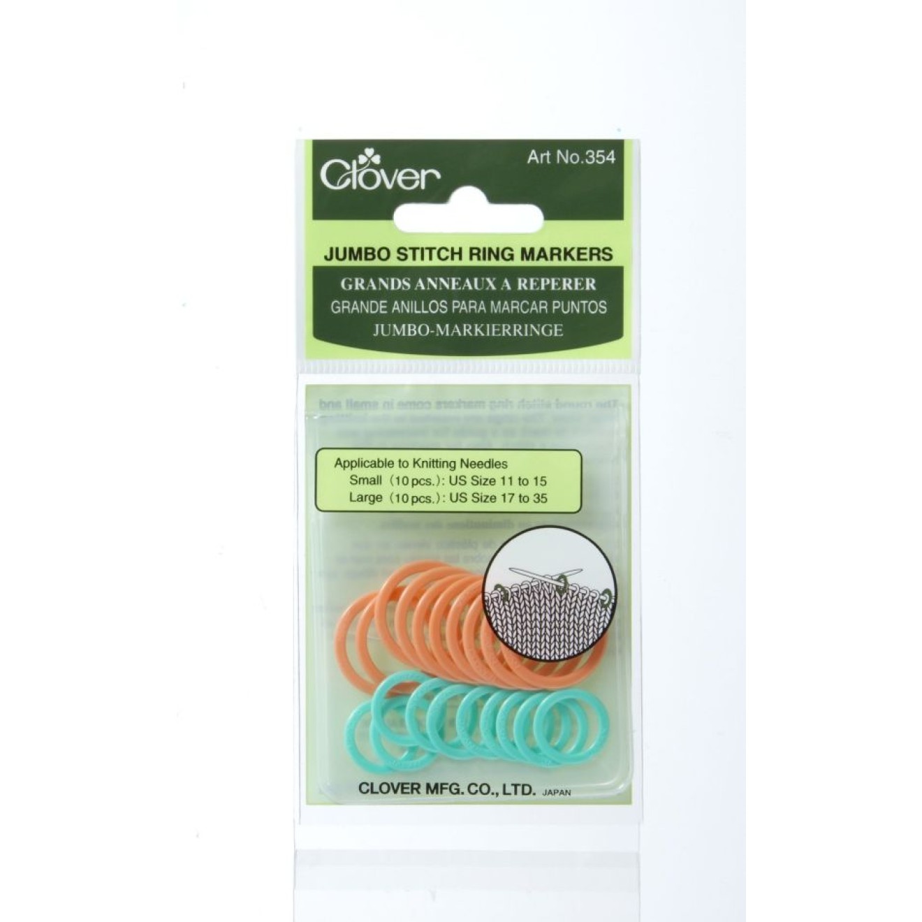 Clover stitch markers