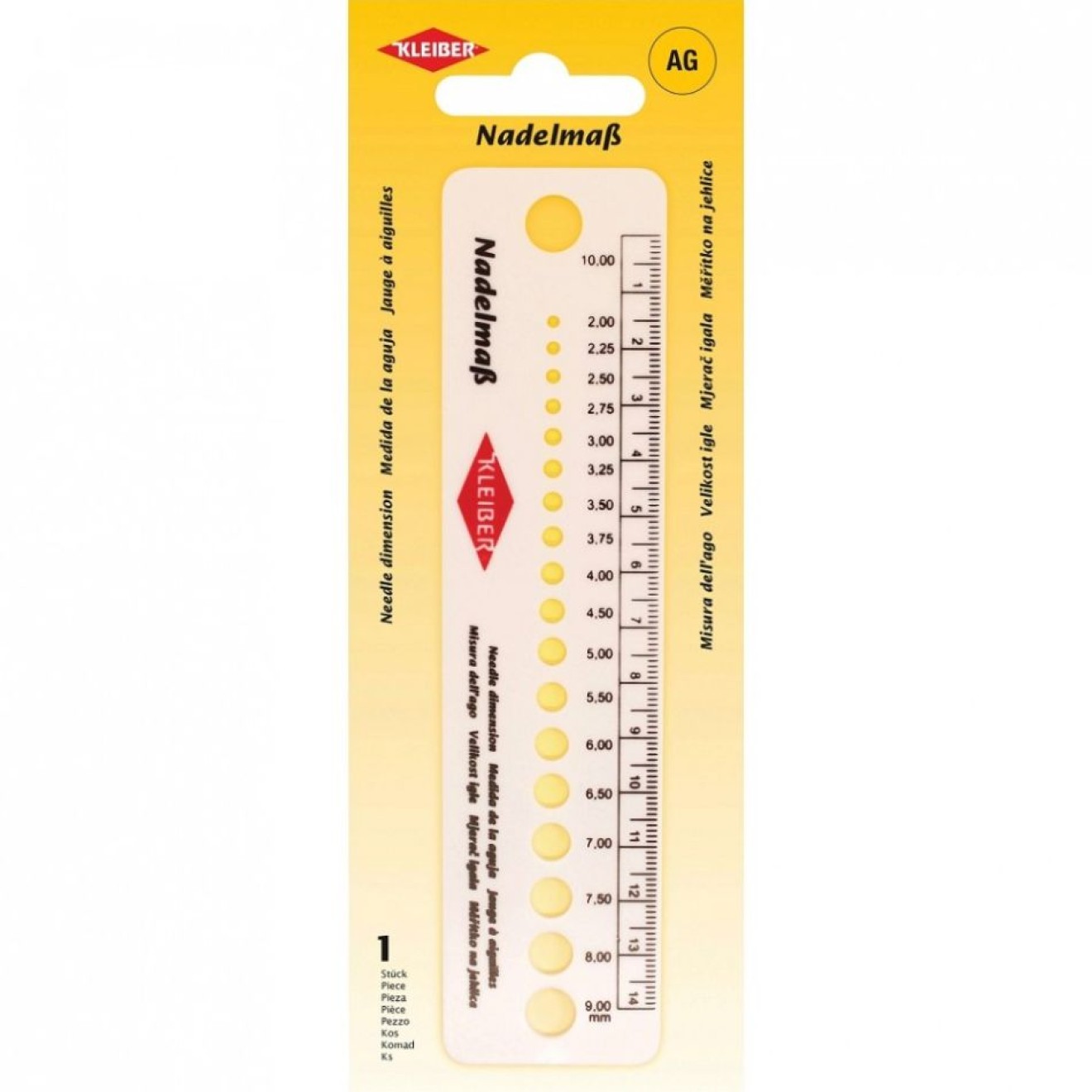 Kleiber needle gauge with Schablone measuring tool