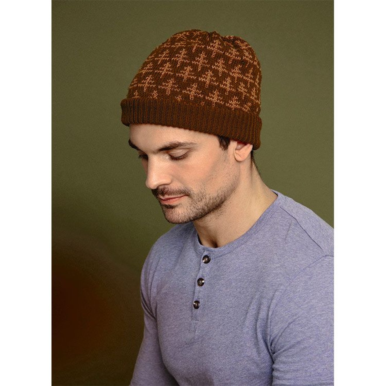 Sandnes Garn pattern booklet Cecilie Skog 3-2 TREES hat&mittens men colour 01992 natural