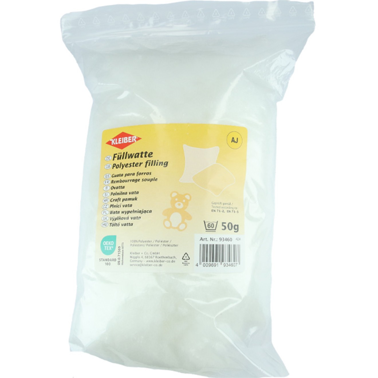Kleiber Füllwatte 50g / rohweiß