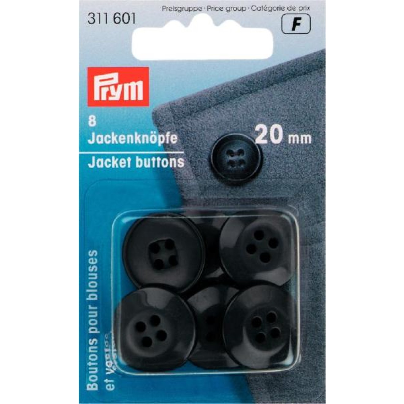 20 mm / dunkelgrau / 8 St