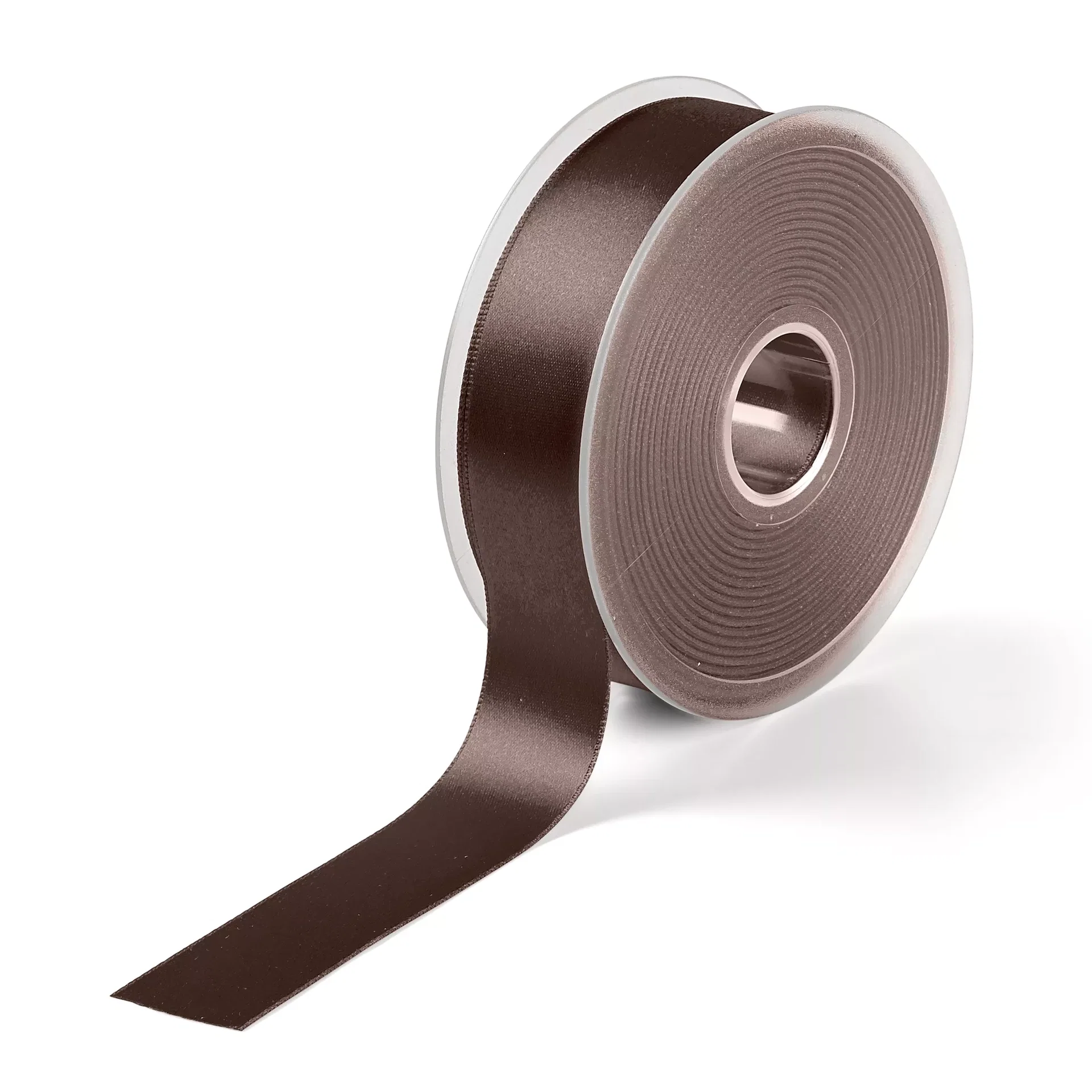 Prym satin ribbon 25 mm — dunkelbraun