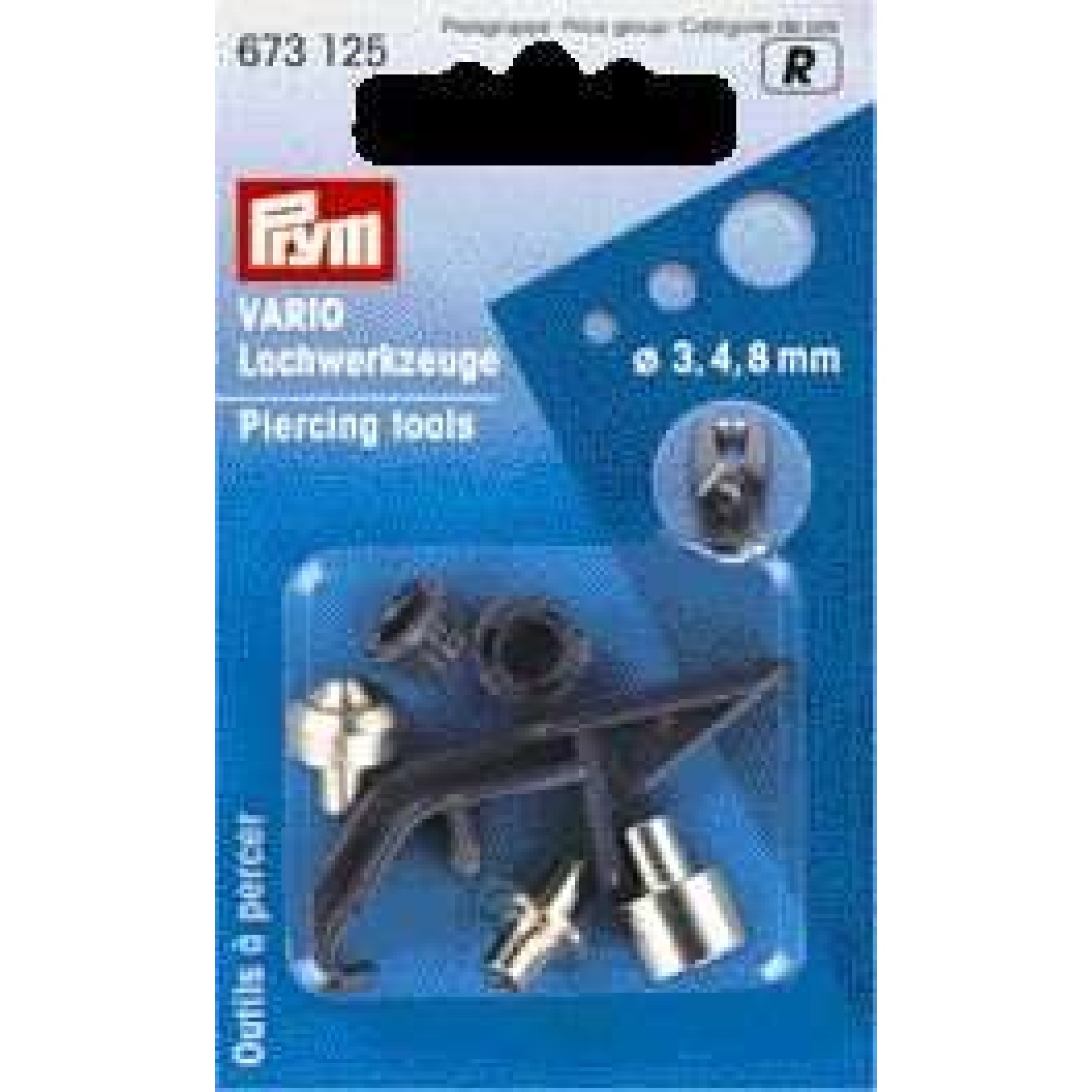 Prym Lochwerkzeuge for Vario-Zange 3/4/8 mm /