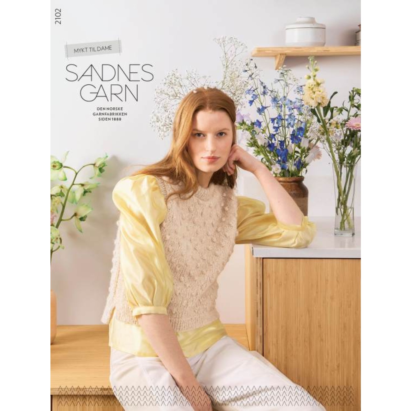 Sandnes Garn pattern booklet 2102 Mykt til dame Farbe 01992 natural