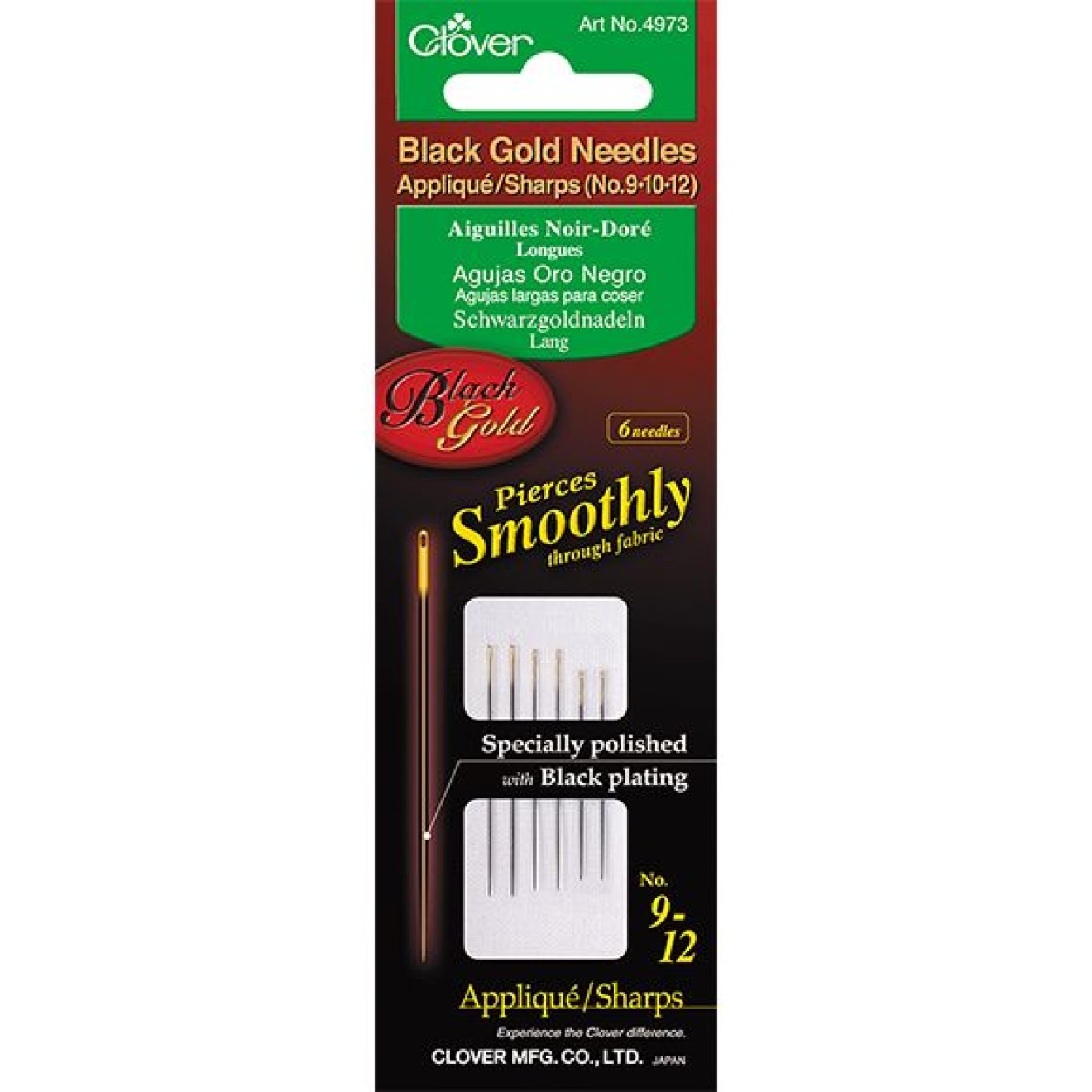 Clover black gold needle