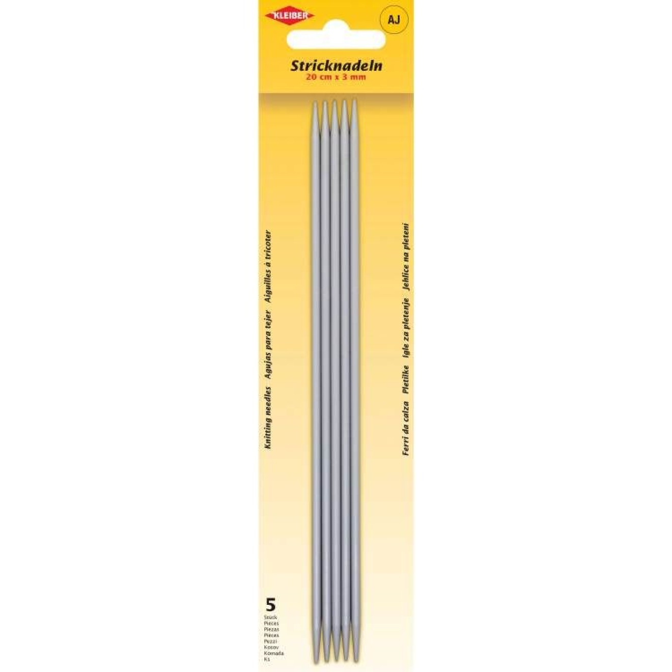 Kleiber double point needles 3,00 mm / 20 cm