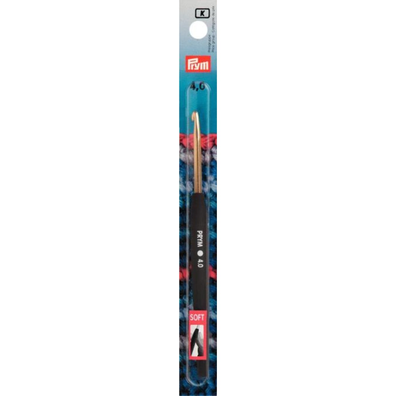 Prym wool crochet hook with soft grip 4,00 mm / 15 cm