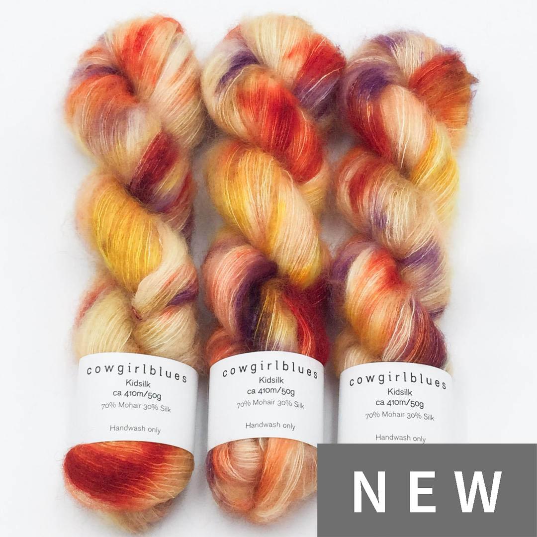 Cowgirl Blues KidSilk gradient hand-dyed yarn