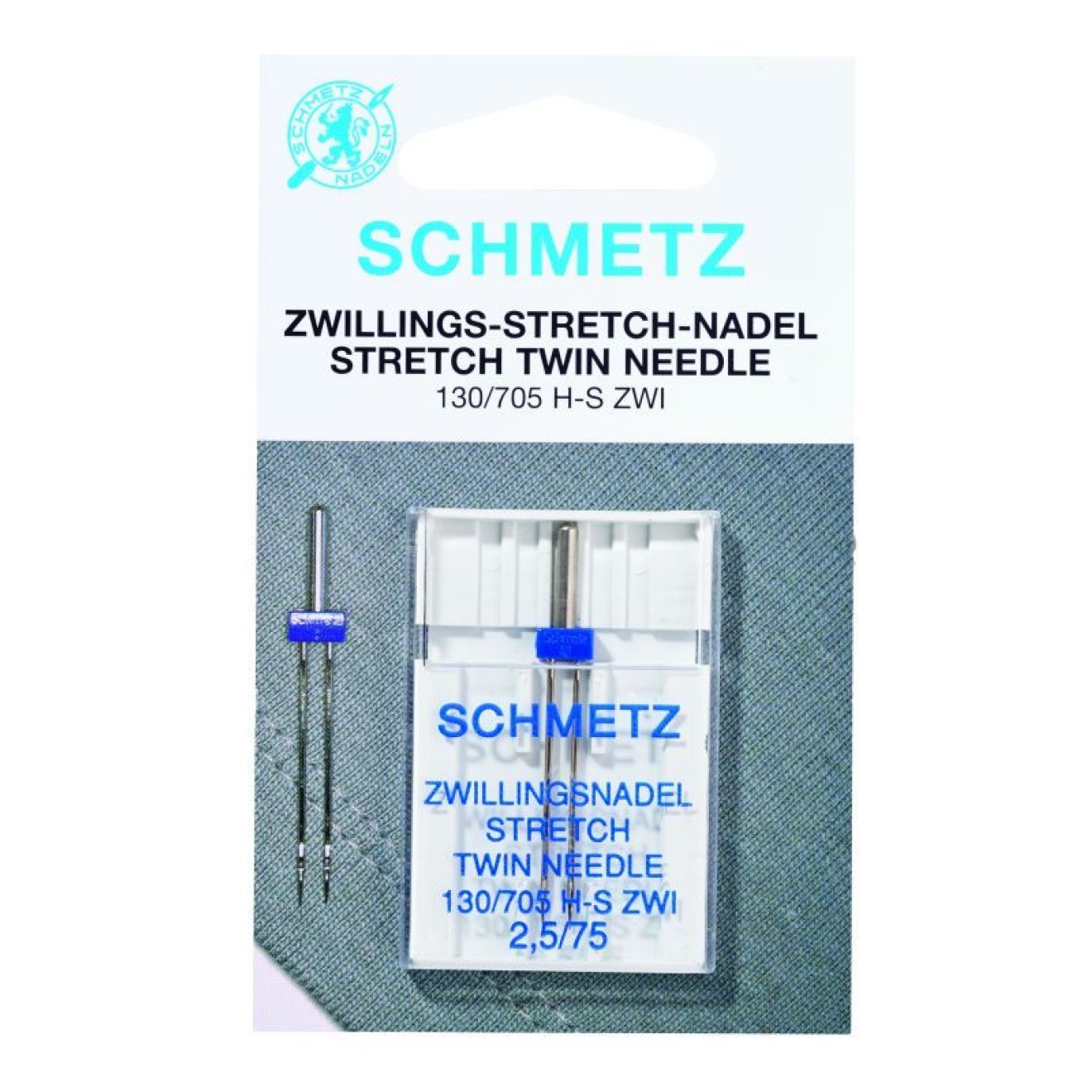 Schmetz Doppel-sewing machine needles colour silver coloured